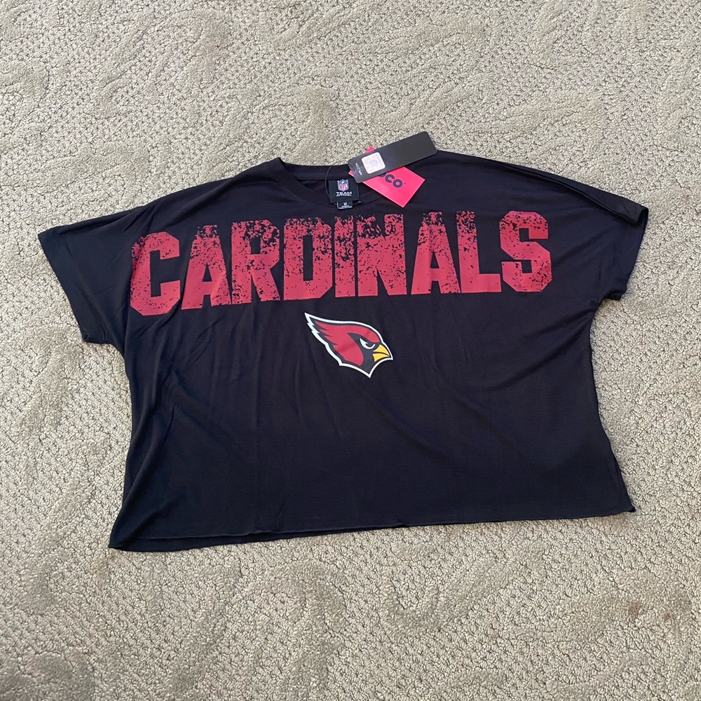 Cardinals Black Crop Top